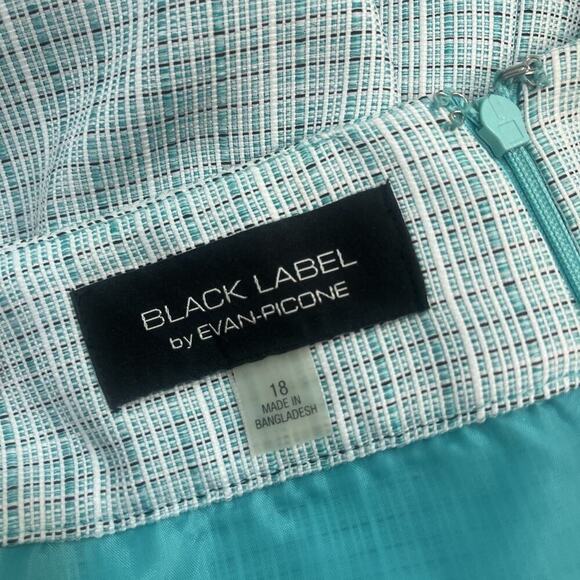 Evan Picone Skirt Plus sz 18 Green Plaid Tweed Straight Knee Suit Career Church - Picture 10 of 10